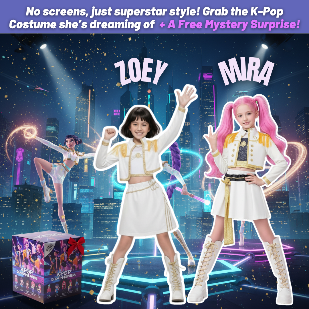 K-Pop Superstar White Dream Outfit + FREE Surprise Gift Box!