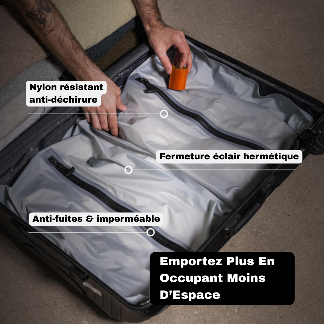AirLess™ Kit Voyage – Sac Sous-Vide + Pompe OFFERTE
