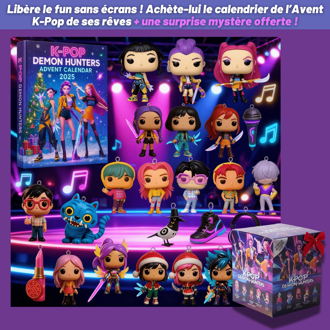 Calendrier de l'Avent Édition Limitée 2025 K-Pop Idol Squad + Boîte Cadeau Surprise GRATUITE !
