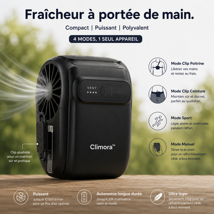 Climora CoolClip™ — La fraîcheur toujours à portée.
