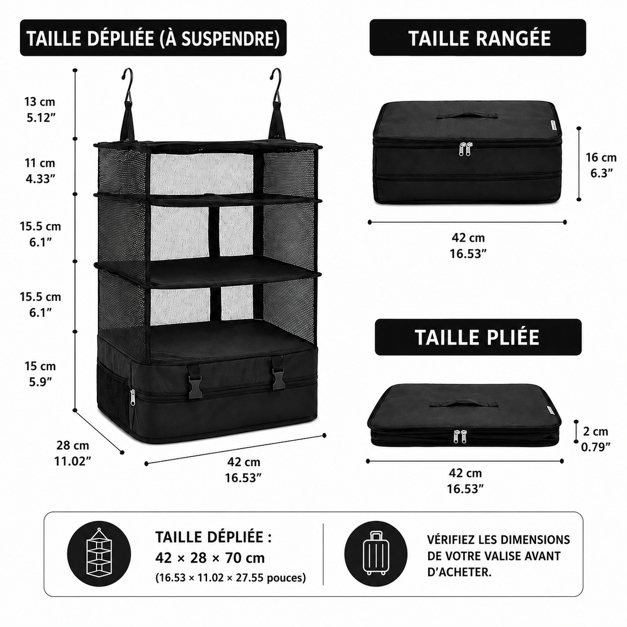 Voyagéo™ Organisateur de Valise