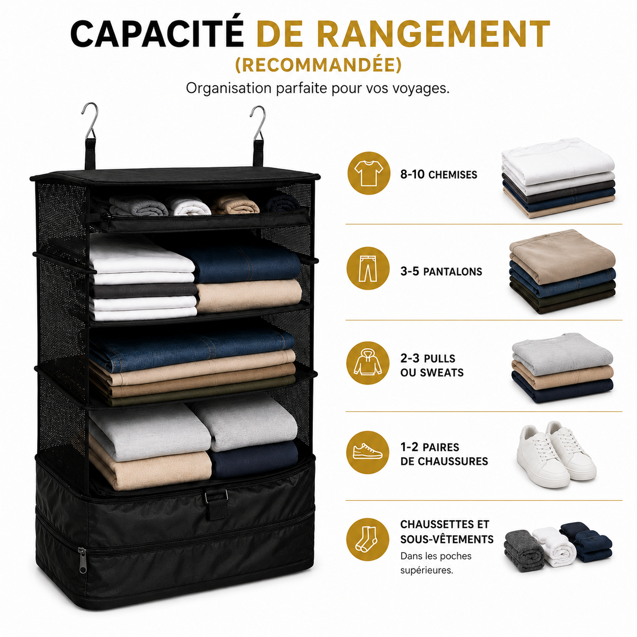Voyagéo™ Organisateur de Valise