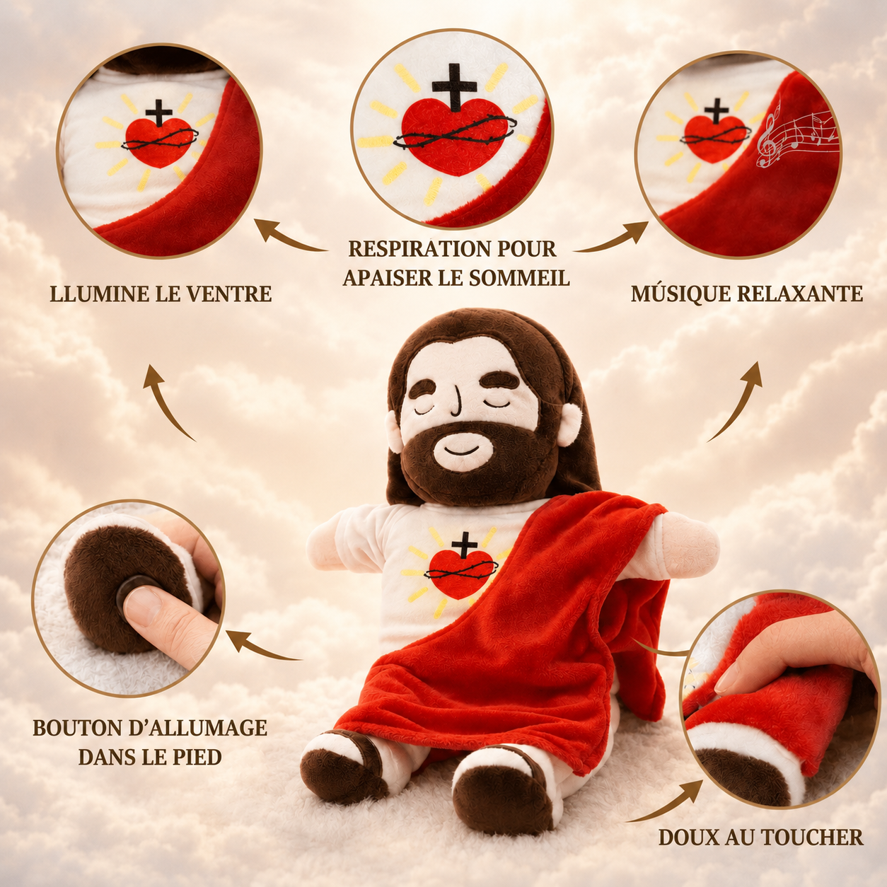 Jésus Câlin™ – Peluche de Réconfort