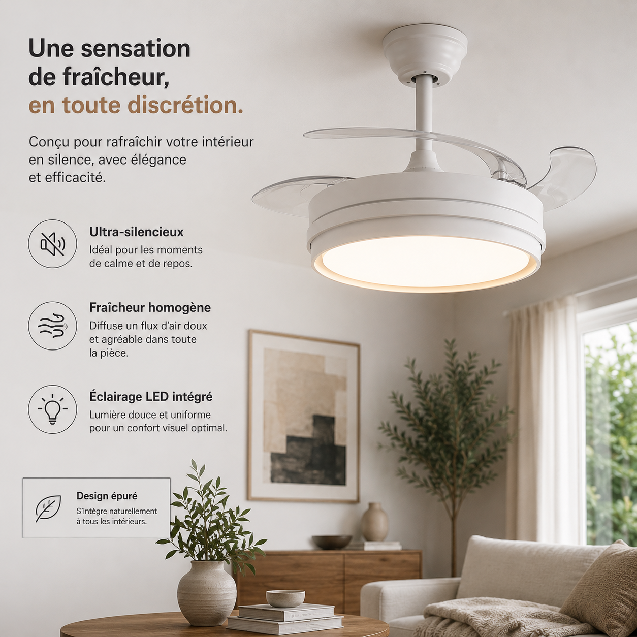 Climora™ — Le ventilateur de plafond incontournable de cet été.