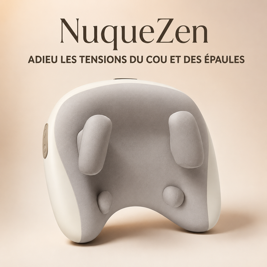 NuqueZen™ – Masseur Cou & Épaules Chauffant Sans Fil