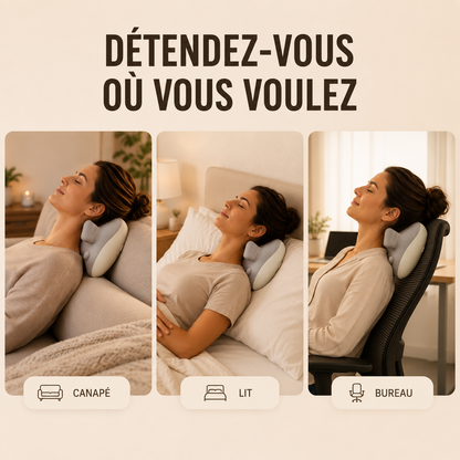NuqueZen™ – Masseur Cou & Épaules Chauffant Sans Fil
