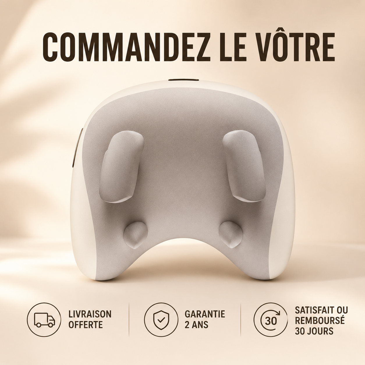 NuqueZen™ – Masseur Cou & Épaules Chauffant Sans Fil