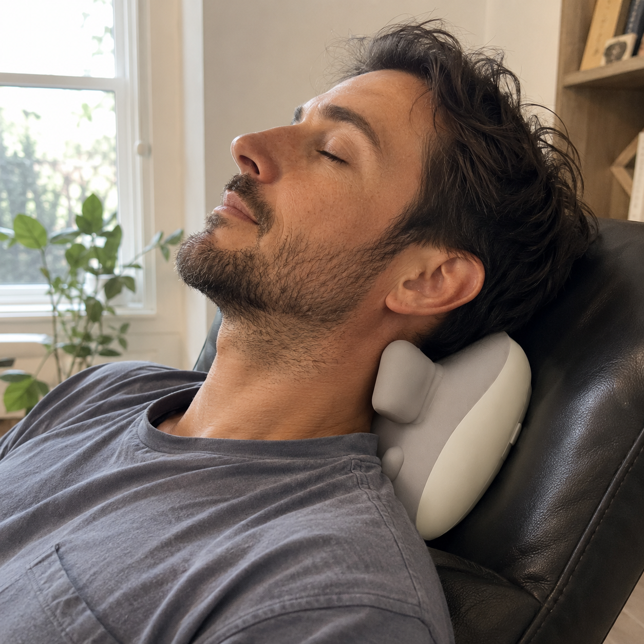NuqueZen™ – Masseur Cou & Épaules Chauffant Sans Fil
