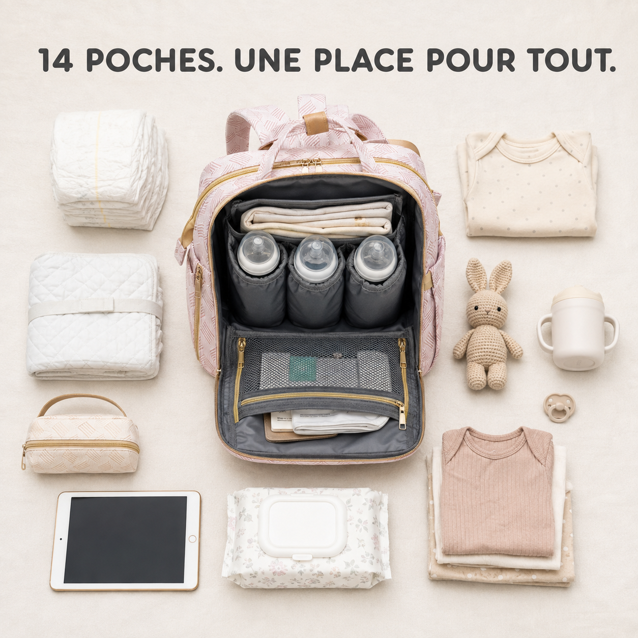 Nestora – Sac à Langer à Dos Premium