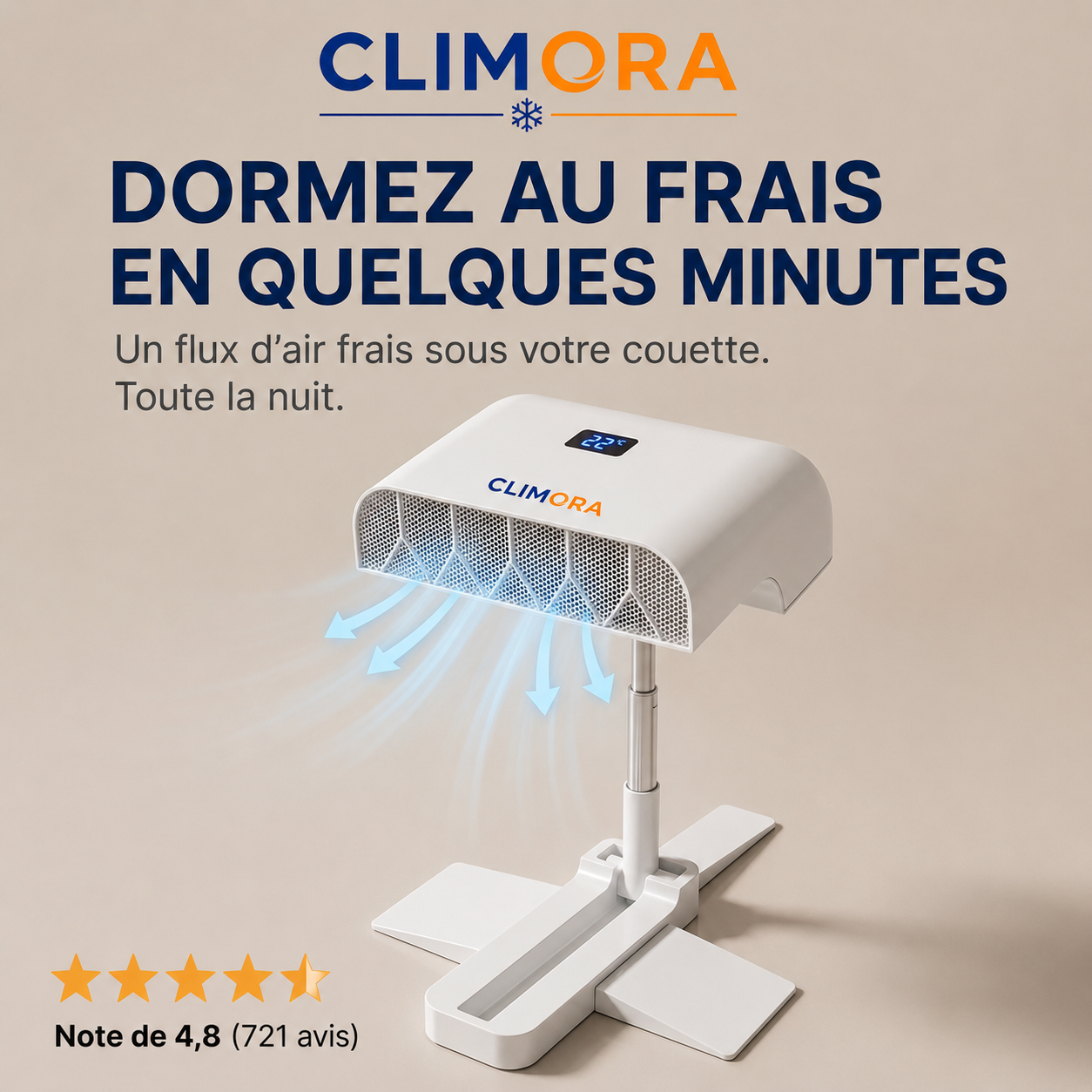 Climora™ Nuit — La fraîcheur essentielle pour mieux dormir.