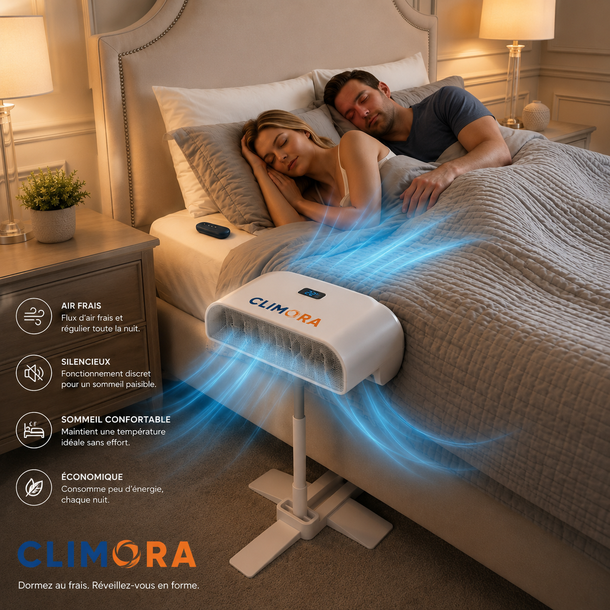 Climora™ Nuit — La fraîcheur essentielle pour mieux dormir.