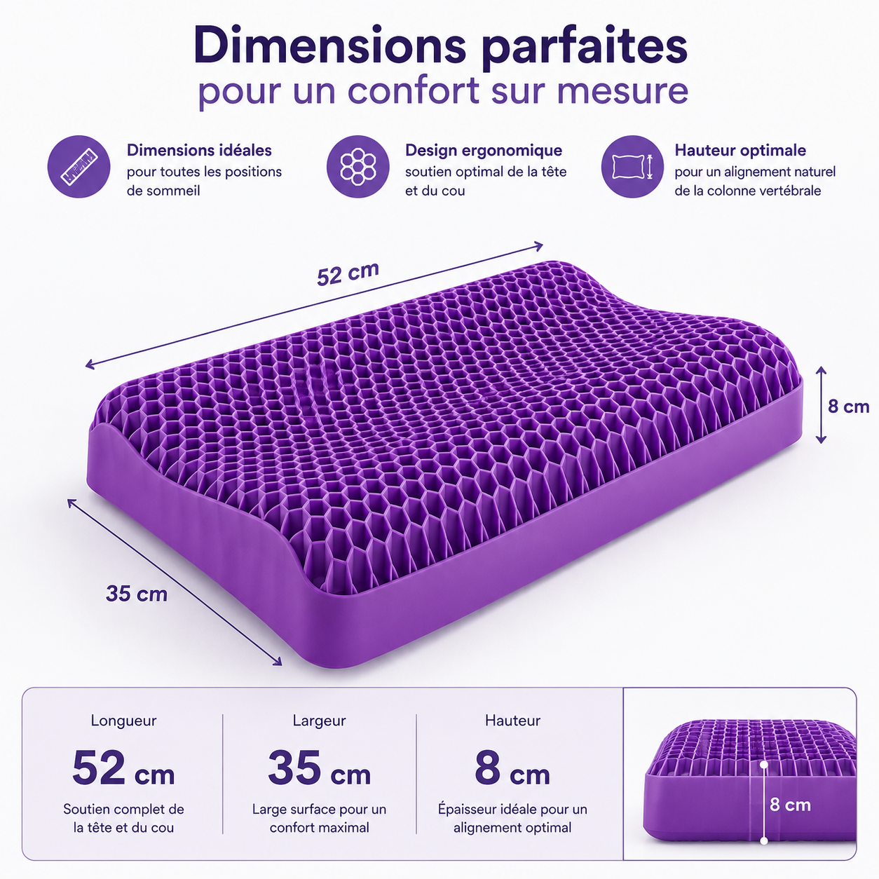 Climora™ Ergo — L'oreiller ergonomique pour des nuits plus fraîches.