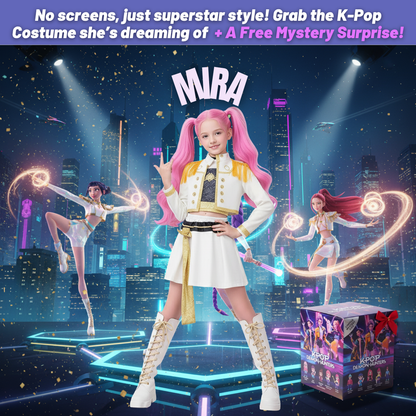 K-Pop Superstar White Dream Outfit + FREE Surprise Gift Box!