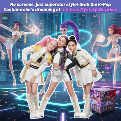 K-Pop Superstar White Dream Outfit + FREE Surprise Gift Box!