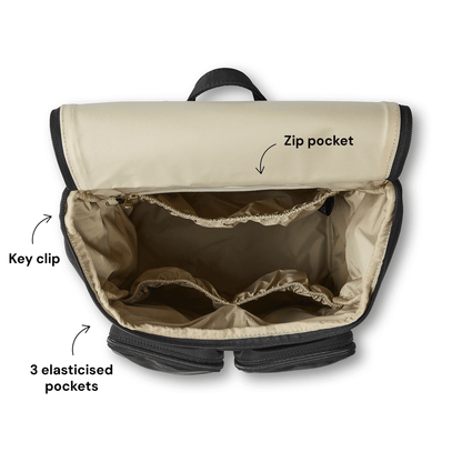 NappyGo Backpack – Baby Care Made Stylish + FREE Changing Mat, Bottle Holder, Pouch &amp; Stroller Hooks